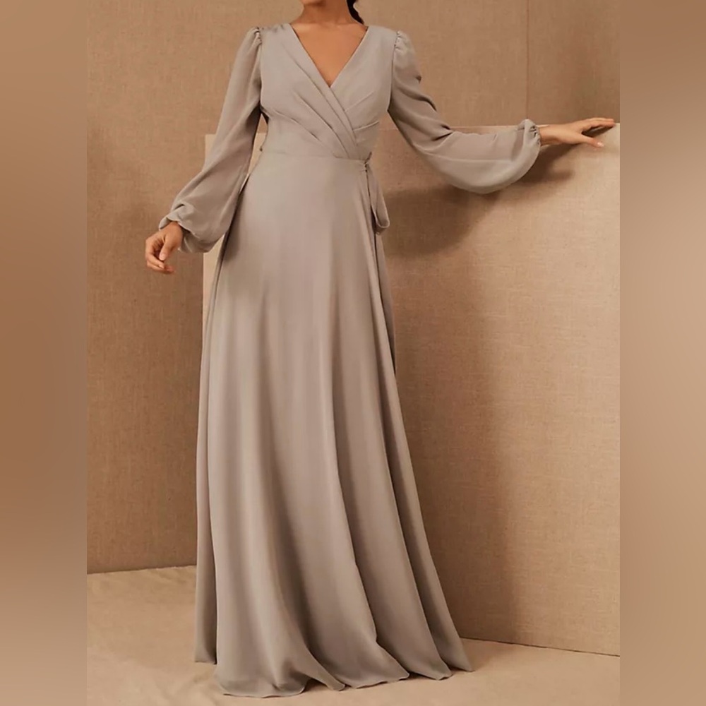 Jenny Yoo Collection Long Sleeve Bridal Wrap Dress Size 2